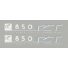 2 adesivi R850RT  bianco/argento