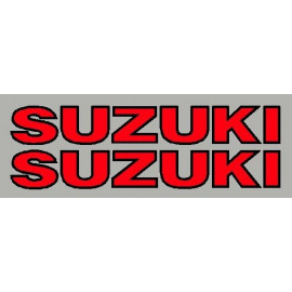 2 Autocollants Suzuki avec contour