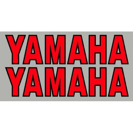 2 Autocollants Yamaha avec contour