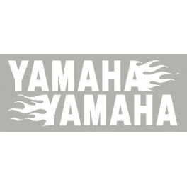 2 Autocollants Yamaha avec flaming