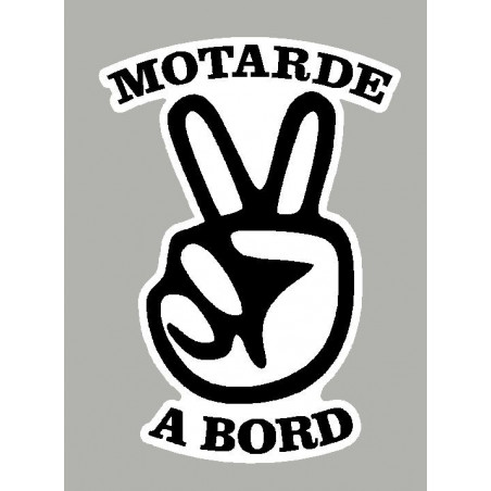 Sticker motarde à bord