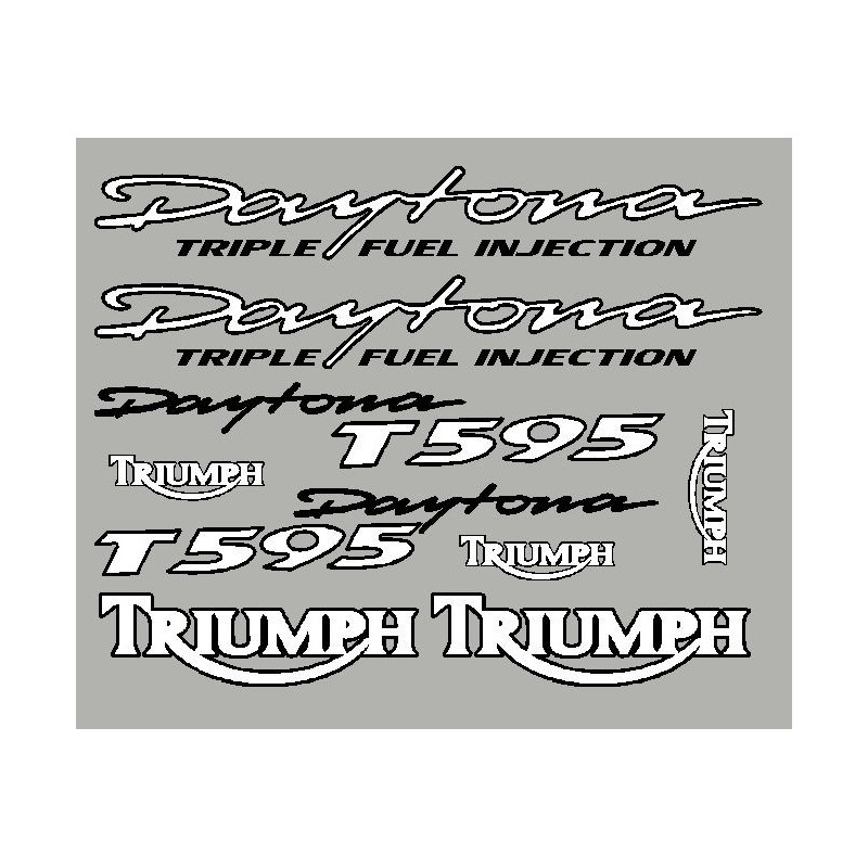 Kit sticker Triumph Daytona T595 avec contour noir