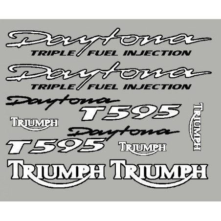Adesivi Triumph Daytona T595 con contorno nero