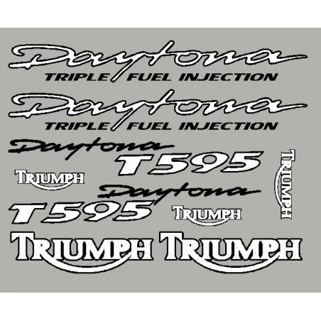 Kit sticker Triumph Daytona T595 avec contour noir