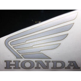 2 autocollants ailes logo honda avec contour