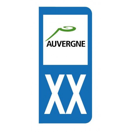 Autocollant blason Auvergne pour plaque d'immatriculation