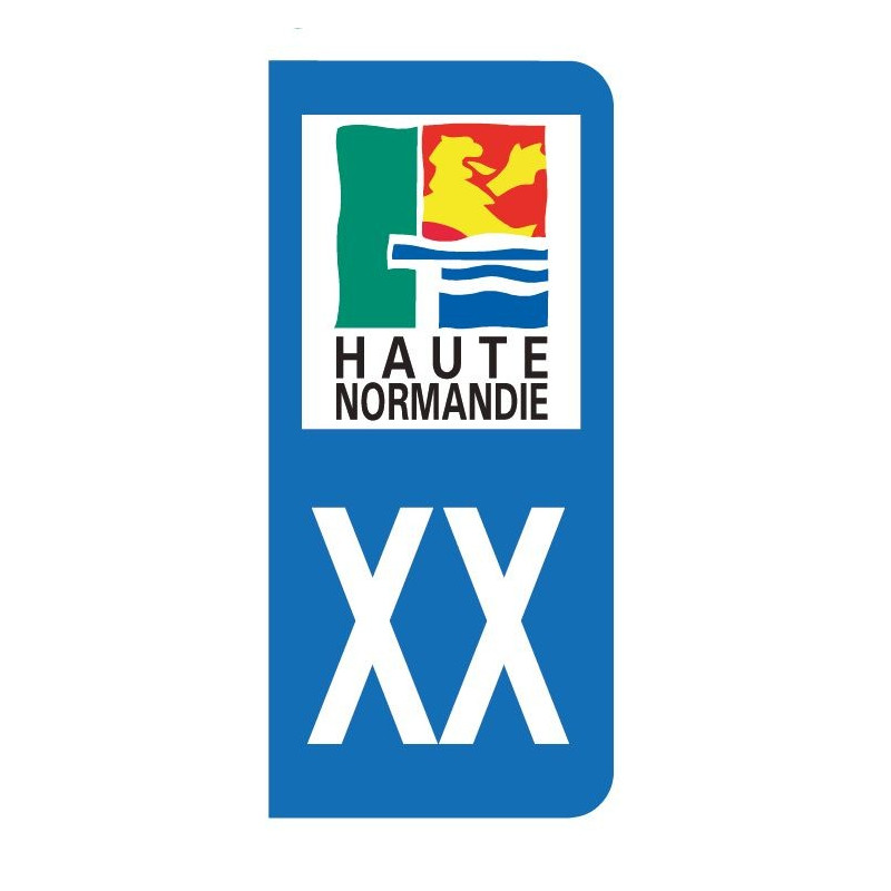 Autocollant blason Haute Normandie pour plaque d'immatriculation