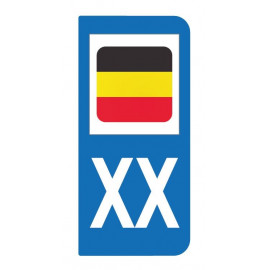 Autocollant drapeau Allemagne pour plaque d'immatriculation