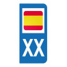 Autocollant drapeau Espagne pour plaque d'immatriculation