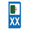 Autocollant drapeau Algérie pour plaque d'immatriculation