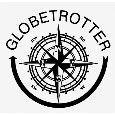 Sticker autocollant bousole globetrotter en vinyle