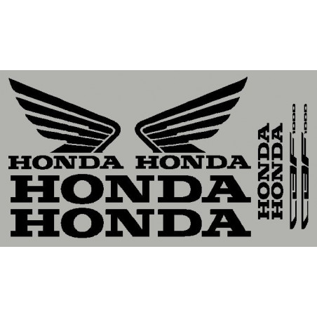 2 stickers Ancienne aile honda jaune corne