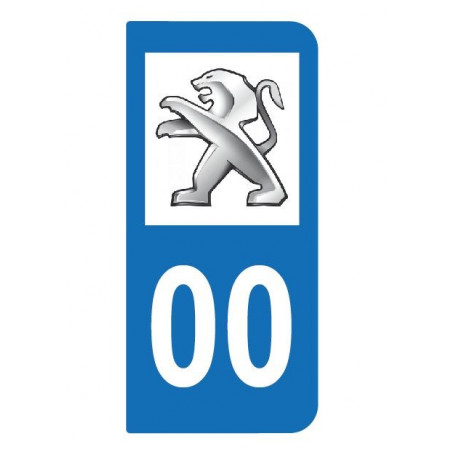 Logo Peugeot pour plaque immatriculation auto
