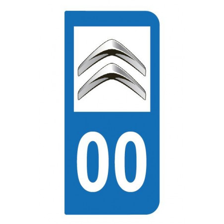 Logo Citroen pour plaque immatriculation auto