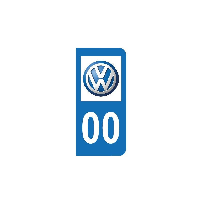 Logo Volkswagen pour plaque immatriculation auto