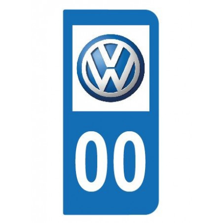Logo Volkswagen pour plaque immatriculation auto