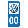 Logo Volkswagen pour plaque immatriculation auto