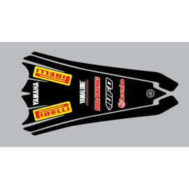 Sticker garde boue arrière Yamaha YZF 450 250 année 10-13 noir