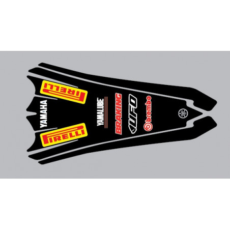 Sticker garde boue arrière Yamaha YZF 450 250 année 10-13 noir