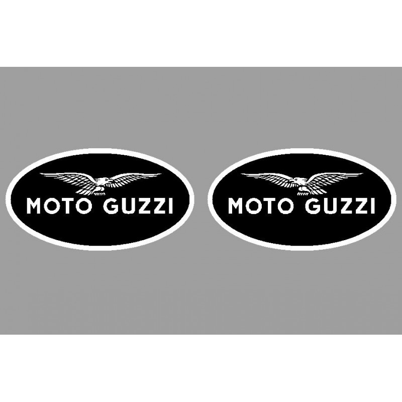 2 logos autocollant Moto Guzzi inversé