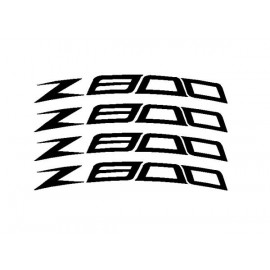 4 stickers Z800 courbé pour jante
