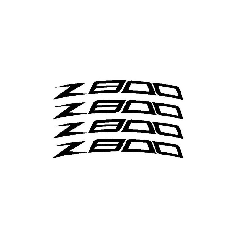 4 stickers Z800 courbé pour jante