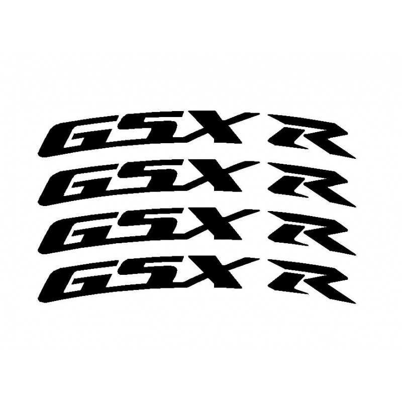 4 adesivi GSXR courbé pour jante