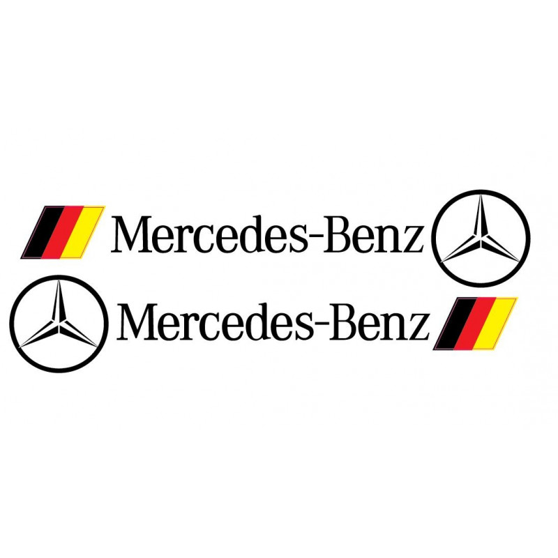 Aufkleber Mercedes Deutsche Flagge