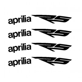 4 stickers Aprilia RS courbé pour jante