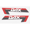 2 stickers pour Honda DAX bande anthracite/rouge