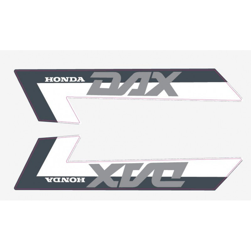 2 Aufkleber für Honda DAX rot