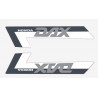 2 stickers pour Honda DAX bande anthracite/rouge