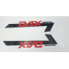 2 stickers pour Honda DAX bande bleu naval