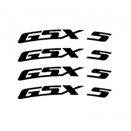 4 stickers GSX S courbé pour jante