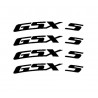 4 adesivi GSXR courbé pour jante