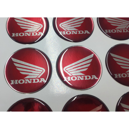 2 Logos Honda diamètre 60 en relief rouge