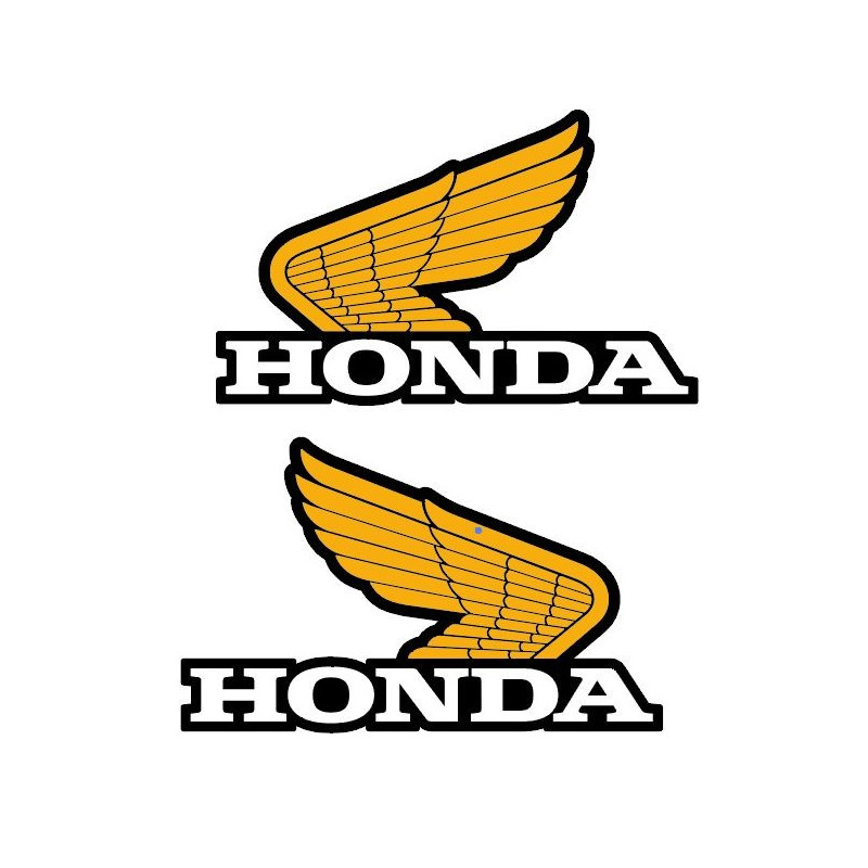 2 stickers old wing honda