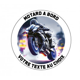 Sticker Motard à bord sportive G