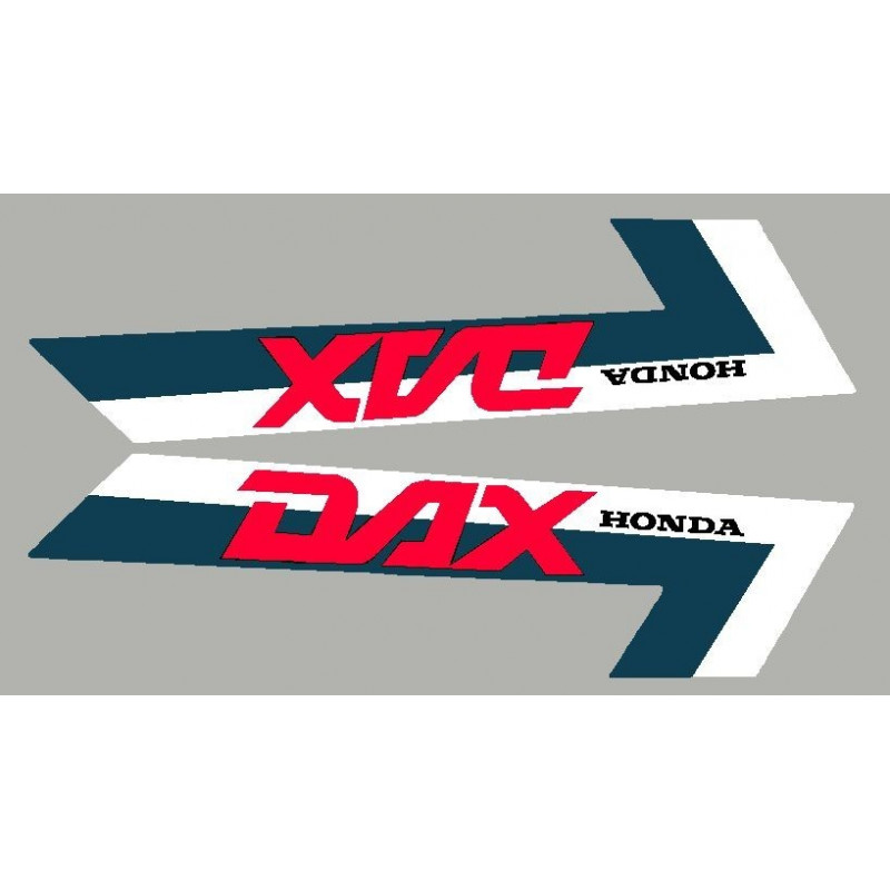 2 stickers pour Honda DAX bande bleu naval
