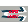 2 stickers pour Honda DAX bande bleu naval