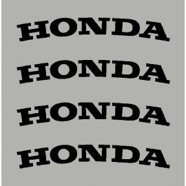 4 stickers HONDA courbé pour jante