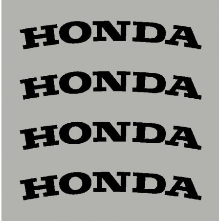 4 stickers HONDA courbé pour jante